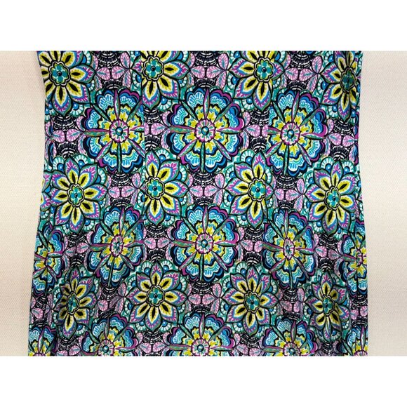Liz Claiborne Womens Shift Dress Size 12 Multicolor Floral Short-Sleeve Boho - Picture 12 of 13